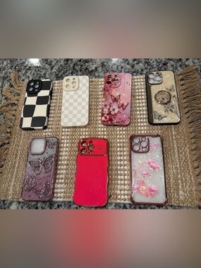 Stylish Pink Floral iPhone 15 Pro Max Case Collection - Pink